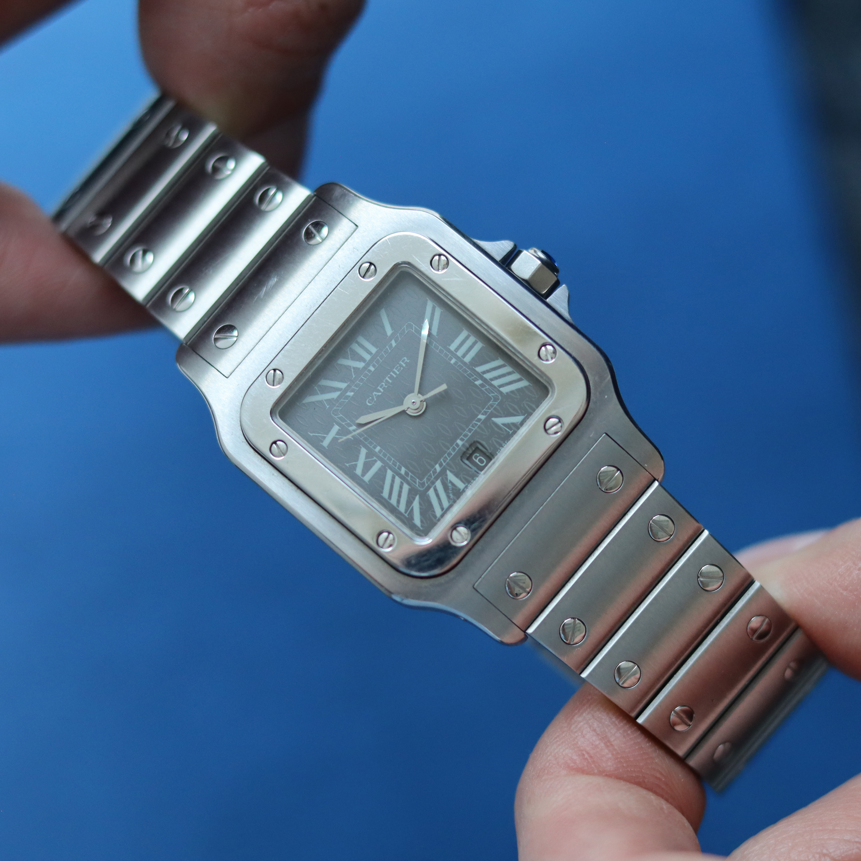  Cartier Santos Galbée “Motif Dial”