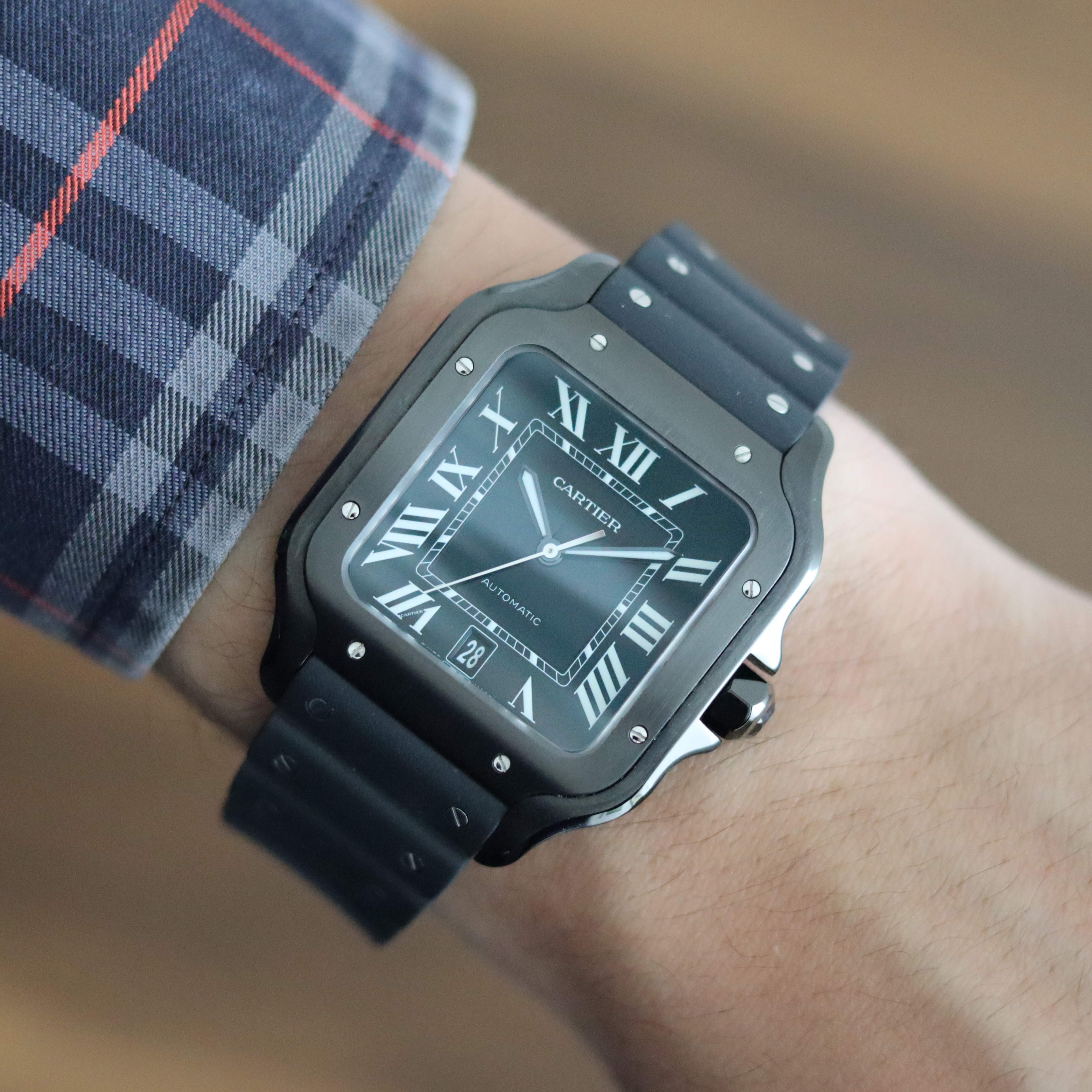  Cartier Santos de Cartier Black ADLC