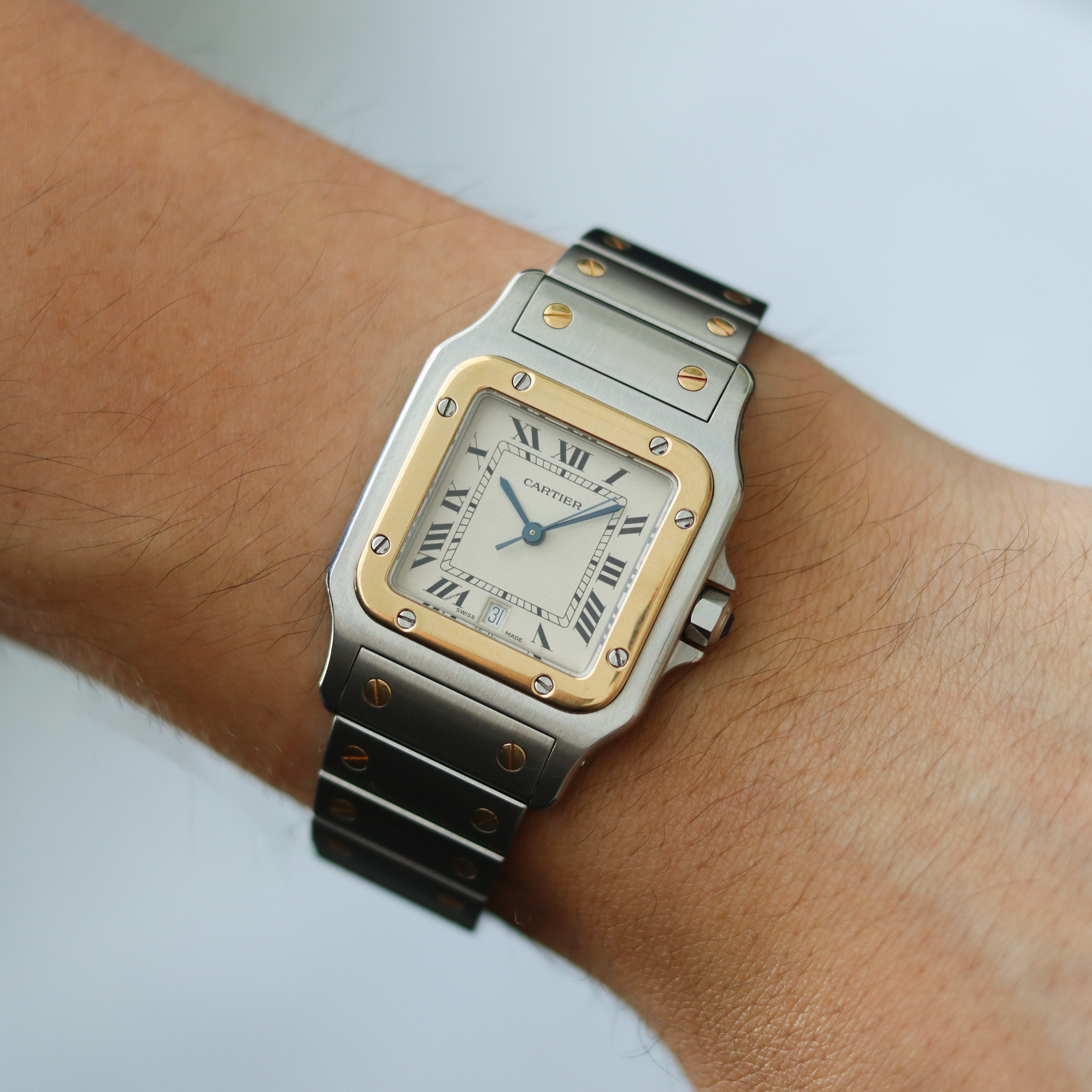 Cartier Santos Galbée Two Tone 1990s