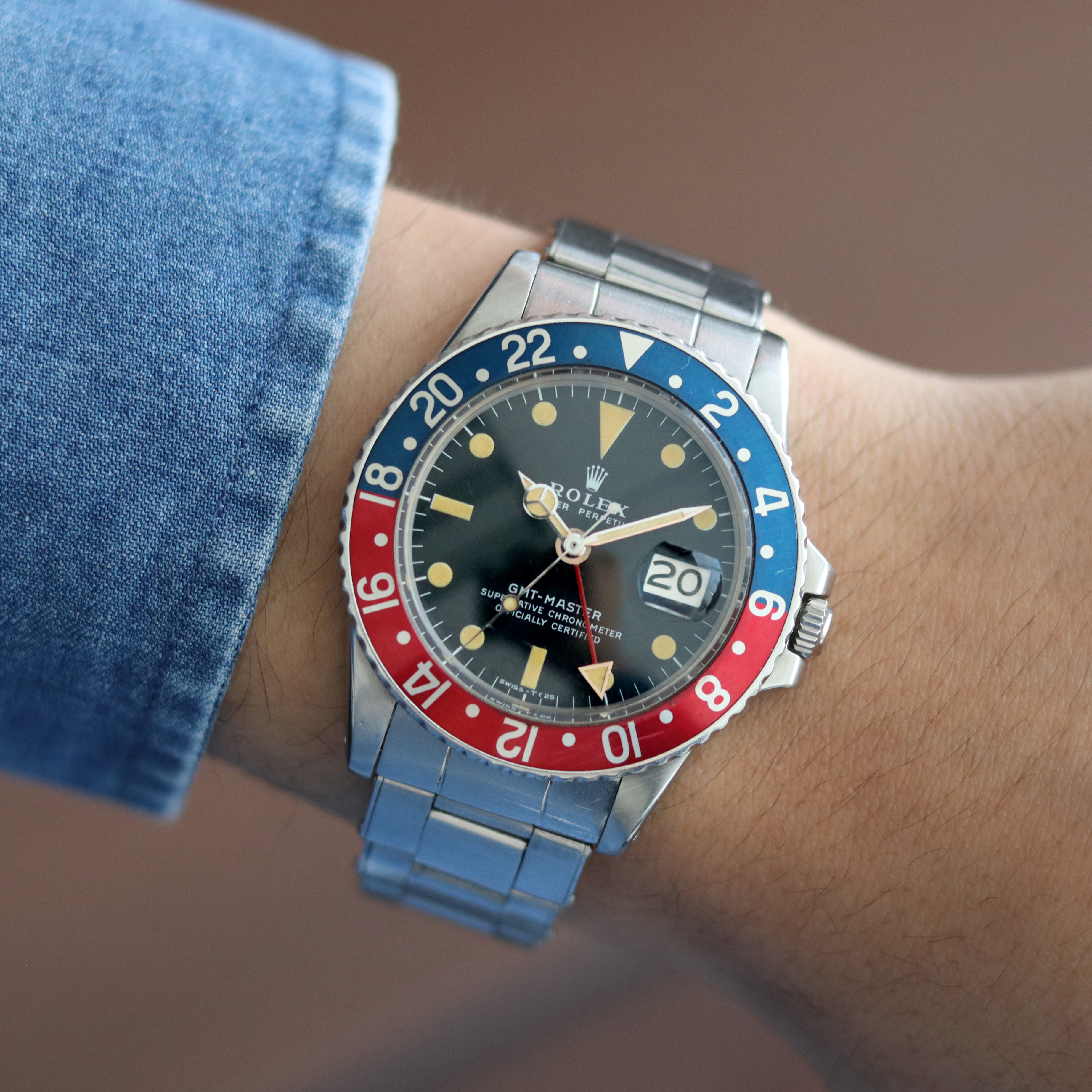 Rolex GMT-Master ref. 1675 “Pepsi” de 1973.
